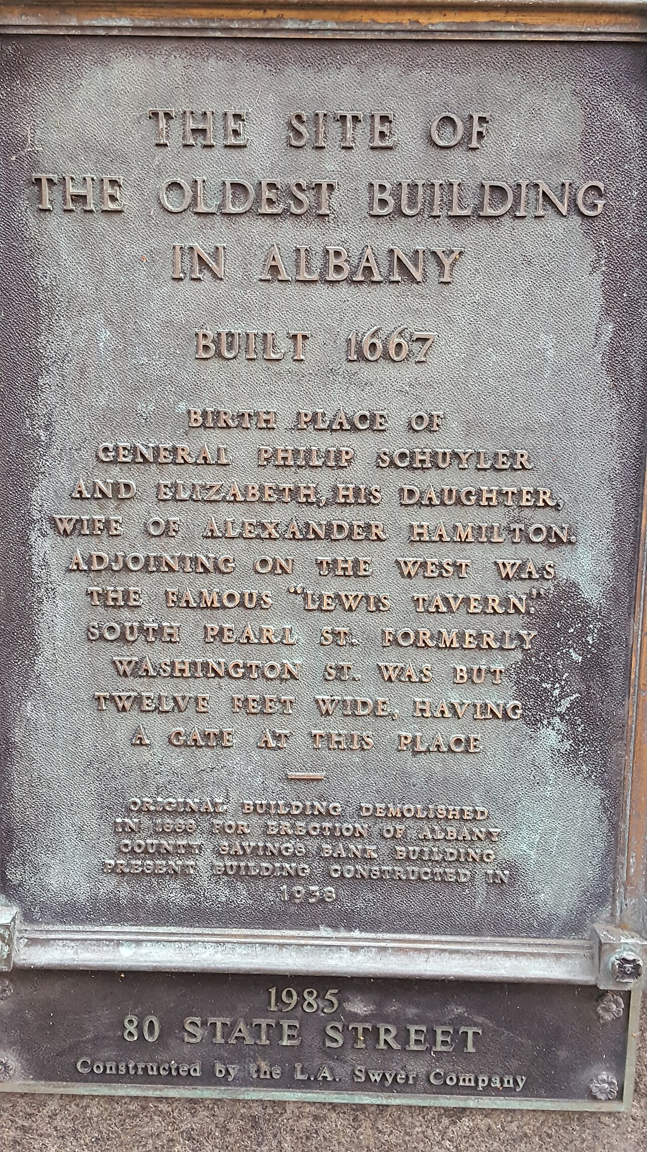 "Oldest Building in Albany", 1667